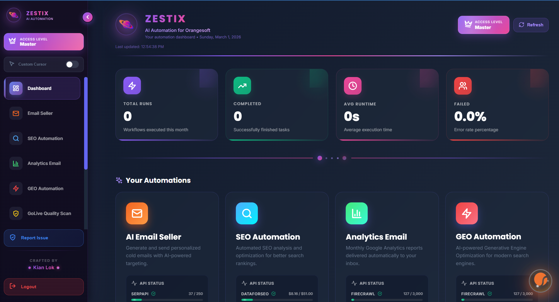 Zestix AI Automation Platform